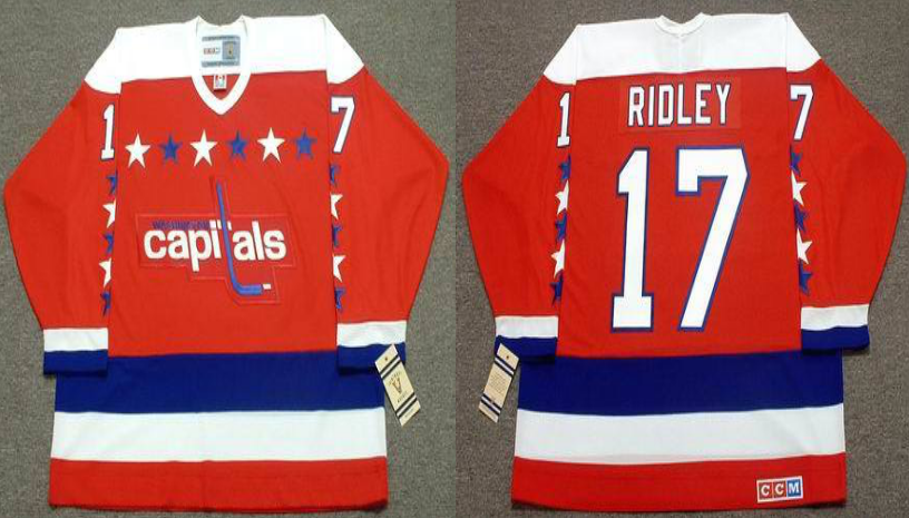2019 Men Washington Capitals #17 Ridley red CCM NHL jerseys